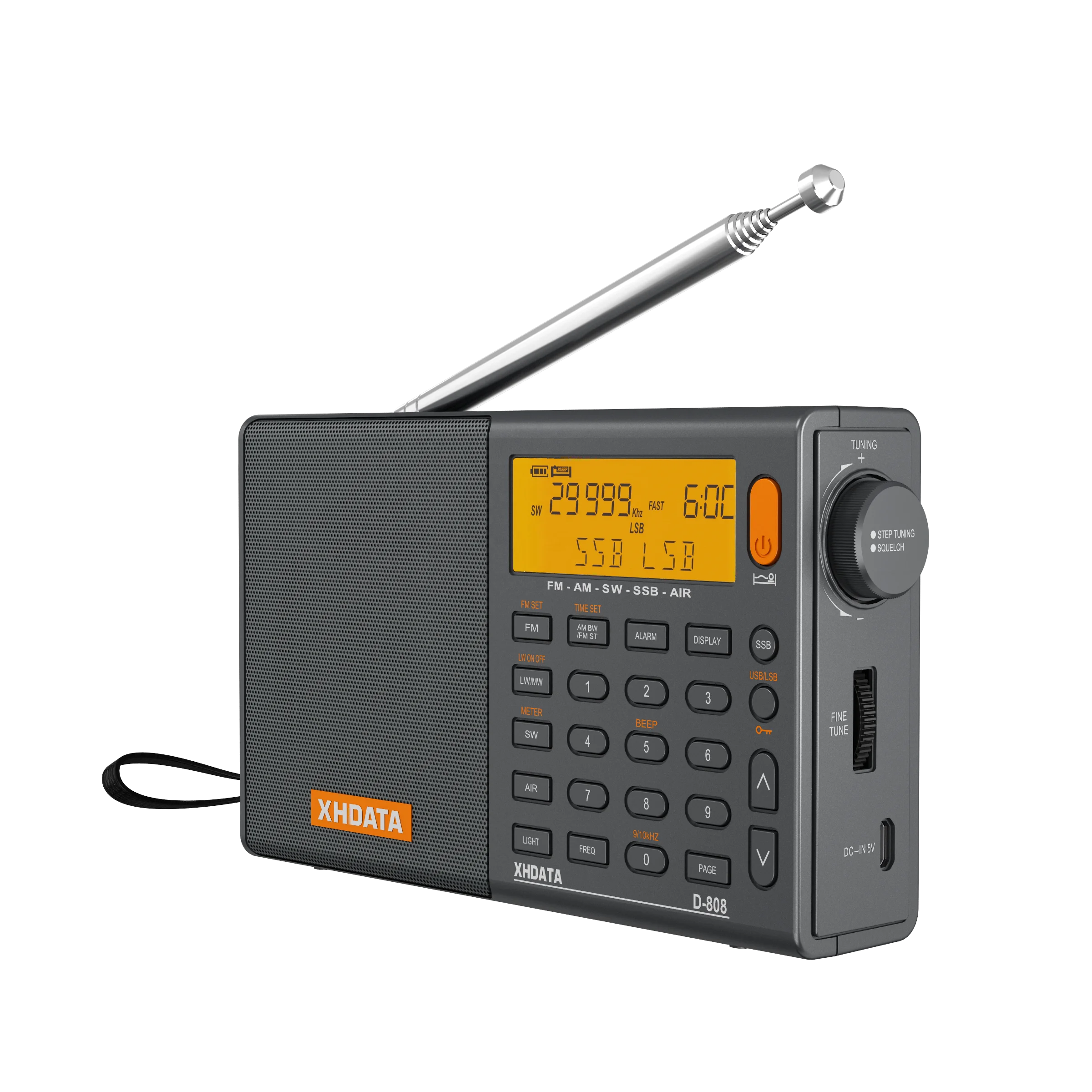 

XHDATA D-808 радио высокого качества со встроенными динамиками, портативное радио для семьи или работы