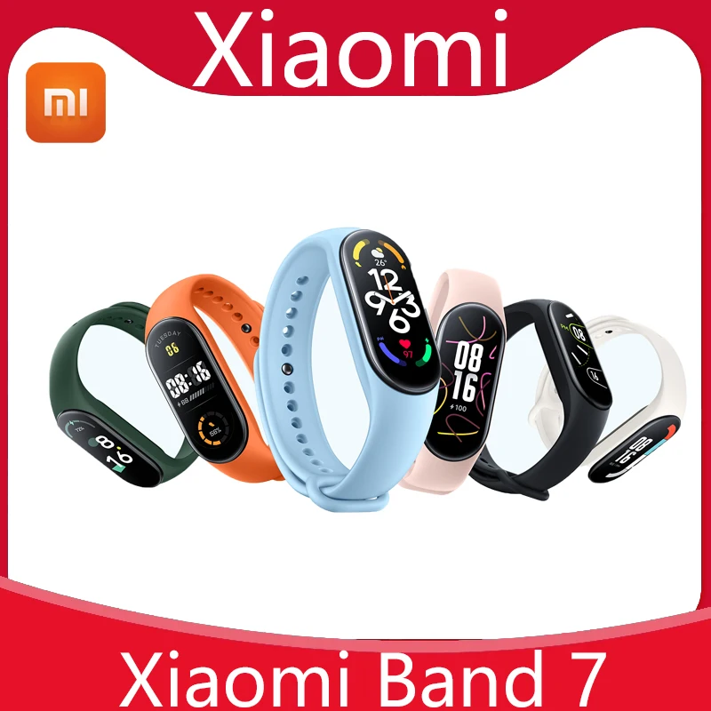 

original Xiaomi Mi Band 7 Sport Wristband Heart Rate Fitness Tracker Miband 7 AMOLED Screen Smart Band 6 Color Bracelet Comming
