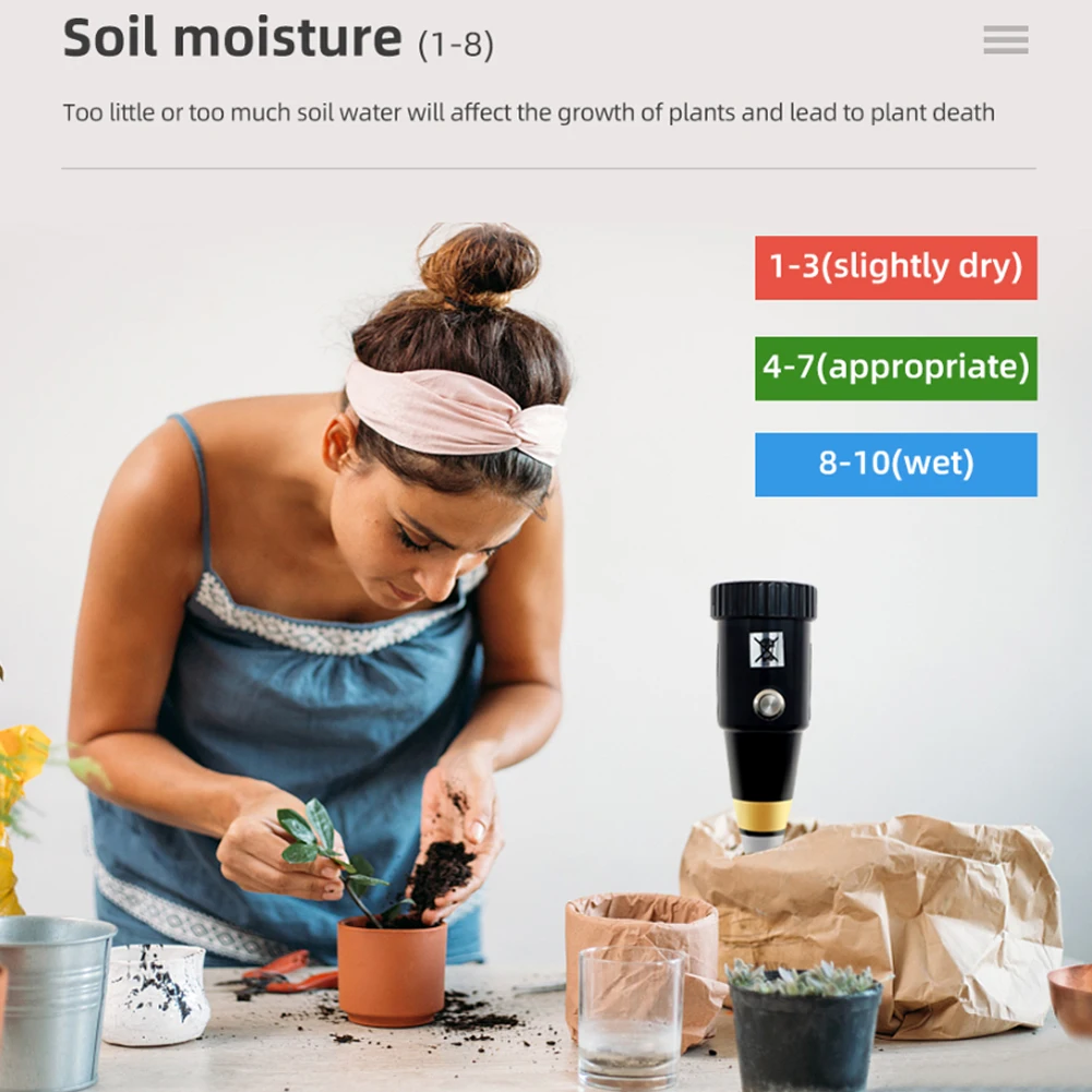 2in1 Portable Soil Moistures and PH Tester Acidity Humidity Meter Garden Analyzer Potted Crops Planting Cultivating Tool | Инструменты