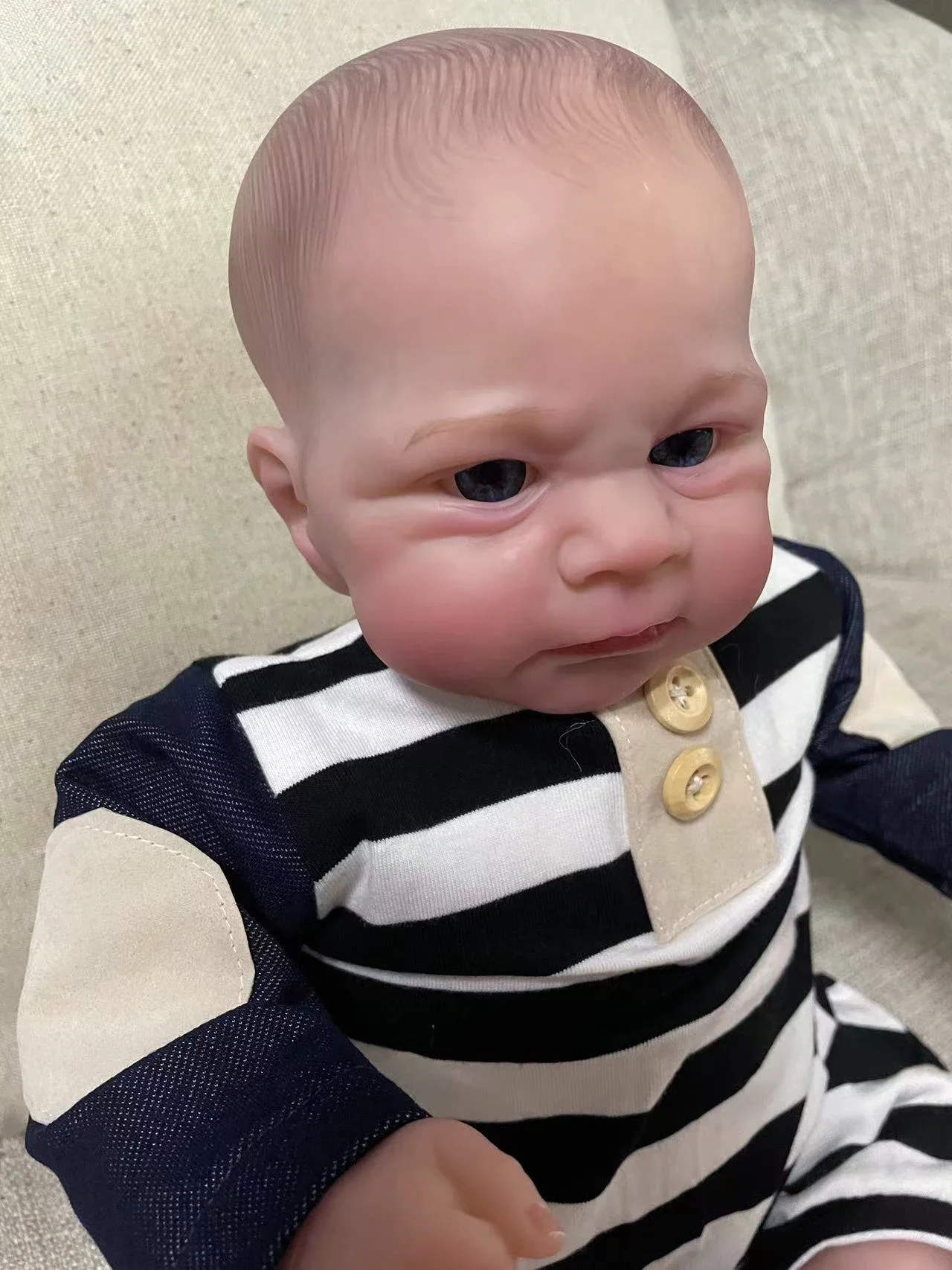 Готовая кукла с уже окрашенным Элайджа 45 см Реалистичная кукла-младенец мягкая