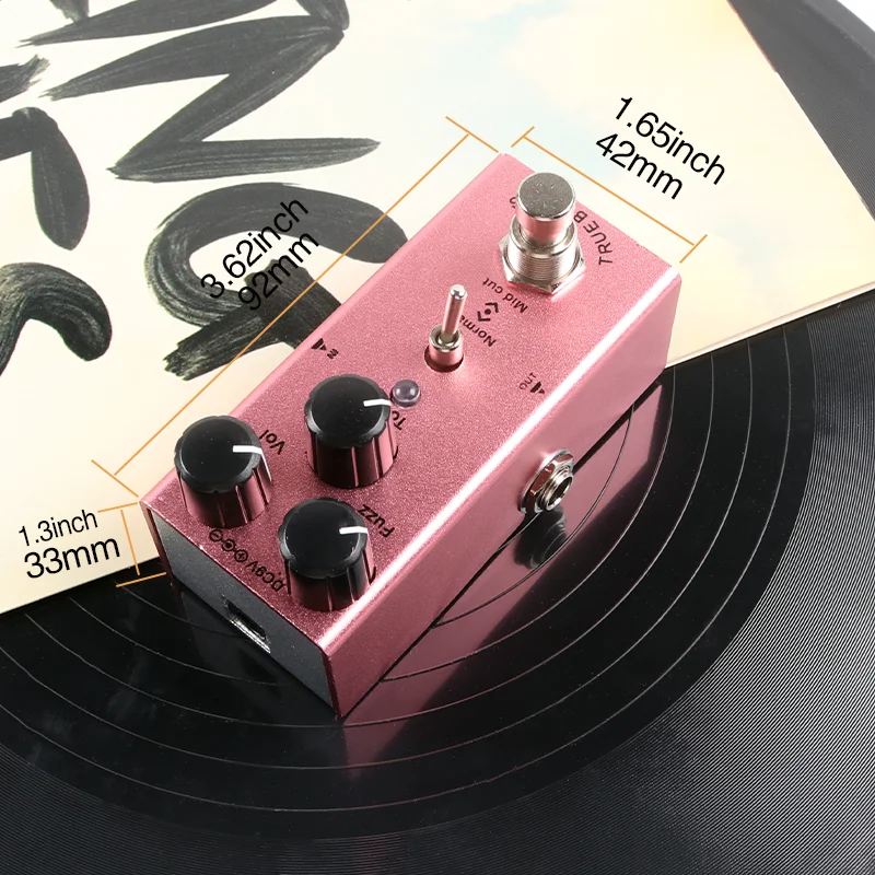 Педаль для гитары Fuzz Классическая Мини-педаль электрогитары регулировка тона