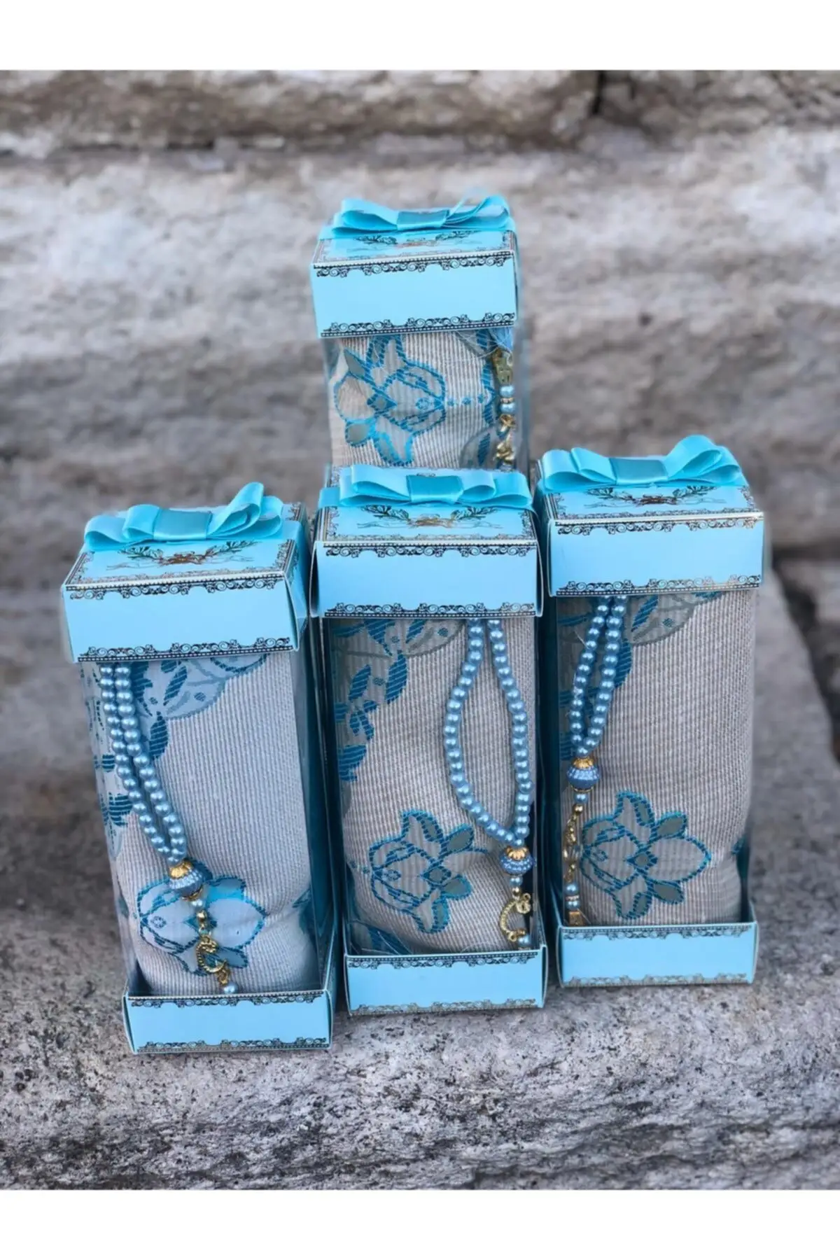 

Подарочный ковер с оленем Bohalk, роскошный набор из Розария в коробке, синий ковер и коврик, домашняя мебель