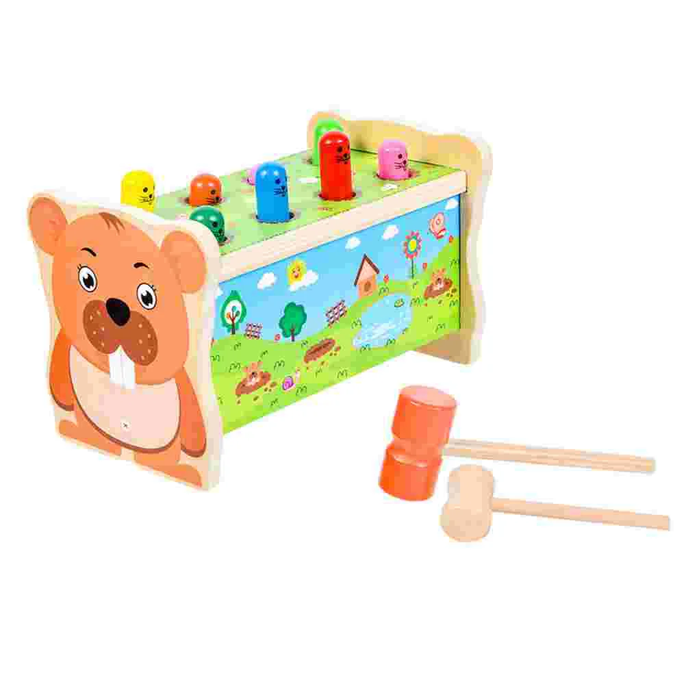 

1 Set Hammer Beating Wood Cartoon Whacking Hand Coordination for Kids