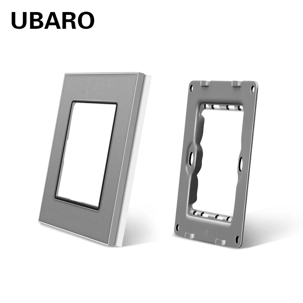 

UBARO ЕС Россия Германия Стандартная розетка DIY Установка с рамой из закаленного стекла Аксессуар Белый Черный Серый Обустройство дома