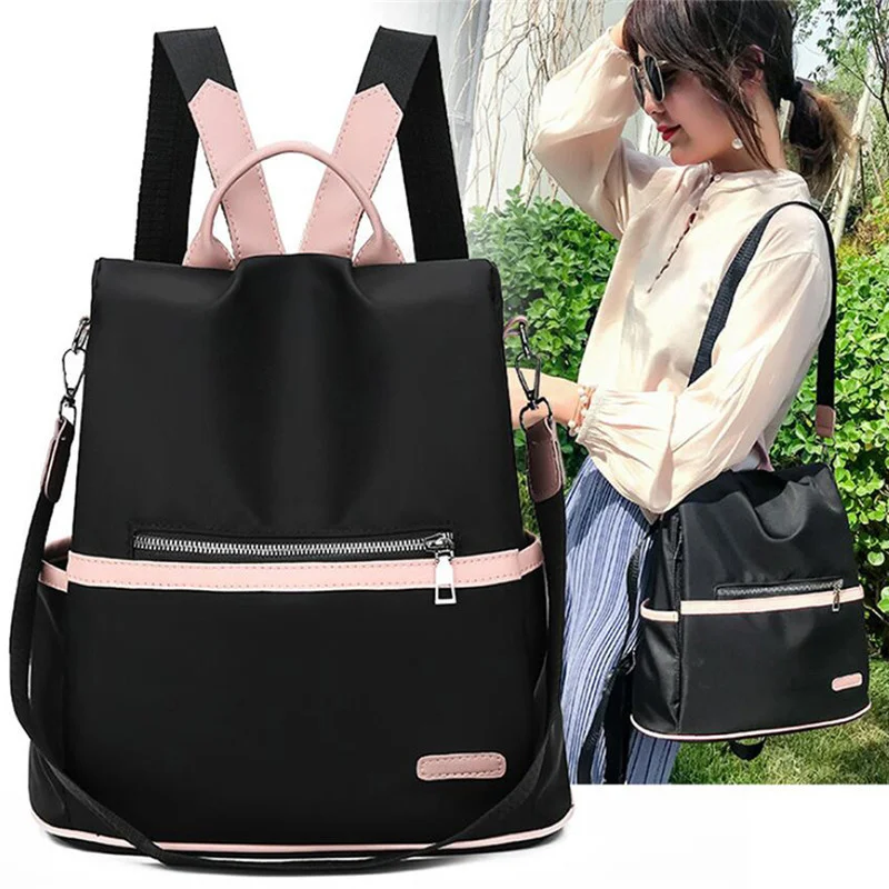 

Women Backpack anti-theft Ladies Zipper Female Shoulder Bag Teenager School Bag Casual Oxford Leather Waterfproof Mochila