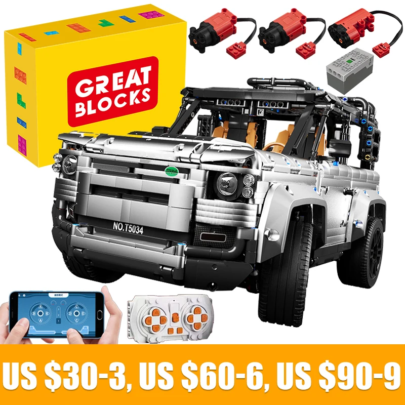 

Technical Car APP Remote Control T5034 Moter Power Bricks SUV Building Blocks Buggy Gift Toys For Boys Sets Moc Assembling Model