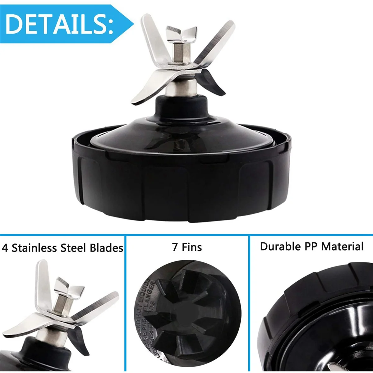 Флейта нижнего лезвия для Nutri Ninja Auto IQ BL482 BL2013 запасные части блендера BL682 BL642 NN102 BL491