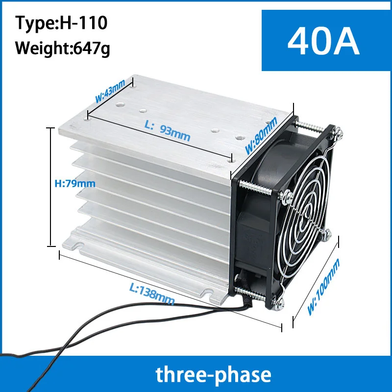 

H 110 40A Heatsink Solid State Relay SSR 3 three Phase