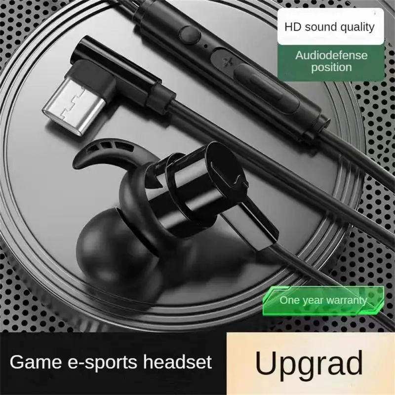 

3.5mm Type-C Game Headset Wired 9D Stereo Headphones Sport Running Earbuds Phone Earphones With Mic Volume Control For Huawei