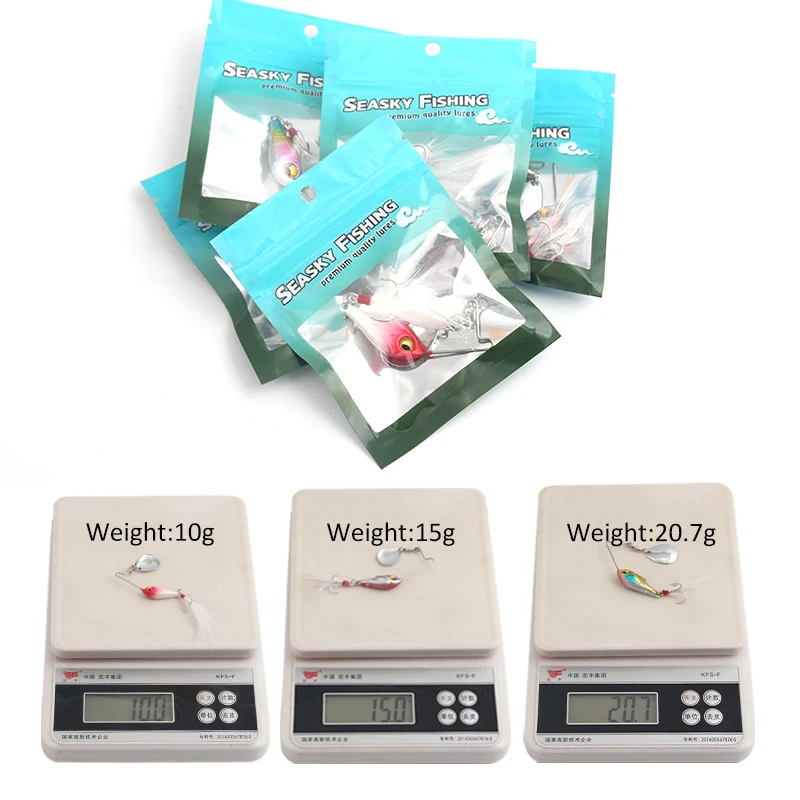 Goture 1pcs 10g/15g/20g VIB Metal Lure Spoon Spinnerbait Pike 5Color to Choose Wobbler Spinner bait Rattlin Fishing Tackle - купить по