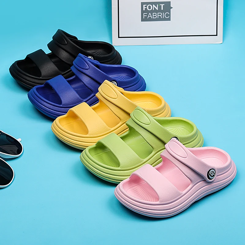 Unisex Summer Kids Sandals Outdoor Lightweight Soft Sole Sandals Boys Girls Home Slippers Toddler Non-Slip Indoor Slides New