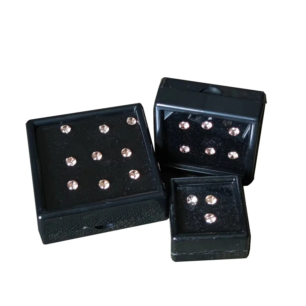 

20 шт., стеклянная крышка, алмазная шкатулка для драгоценностей, мягкая губка, циркон, органайзер, свадебное кольцо с бриллиантами, коробка для драгоценных камней, подарочная коробка для хранения камней