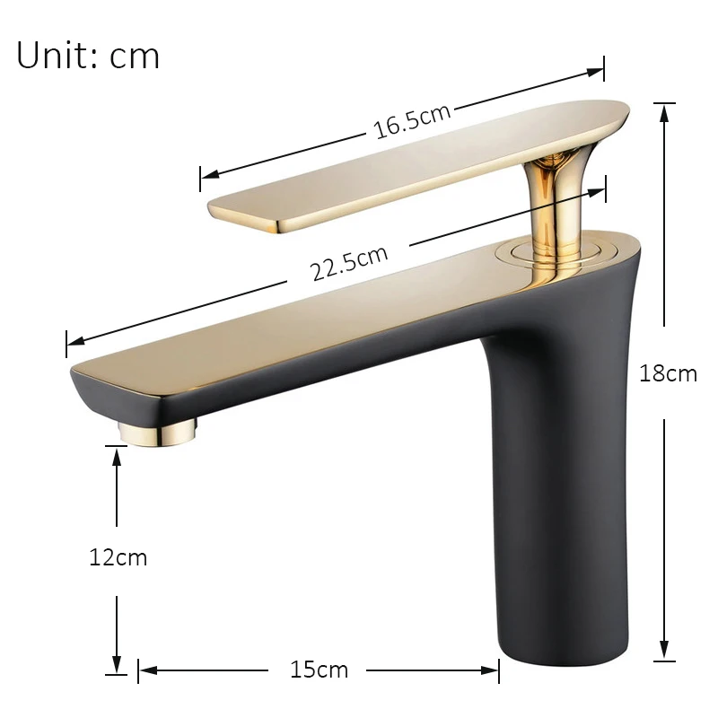 

Vidric Matte Black Gold Brass Basin Faucet Hot Cold Water Mixer Tap Chrome Bathroom Toilet Sink Faucet Tap Torneira Banheiro