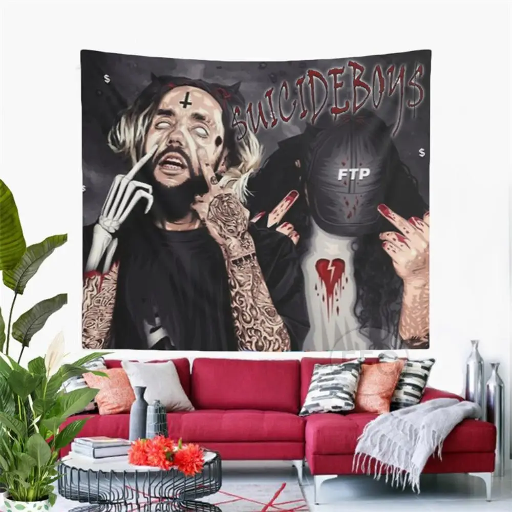 

Постер хип-поп, Настенный декор, гобелен, винтажный гобелен с мемами, украшение для комнаты, эстетический фон для спальни, ткань Tazip