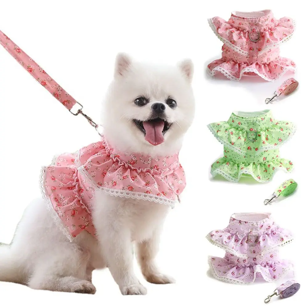 

Durable Dog Harness Walking Lead Traction Rope Cat Skirt Clothes Dog Skirt Vest Pet Harness Dog Breast Strap