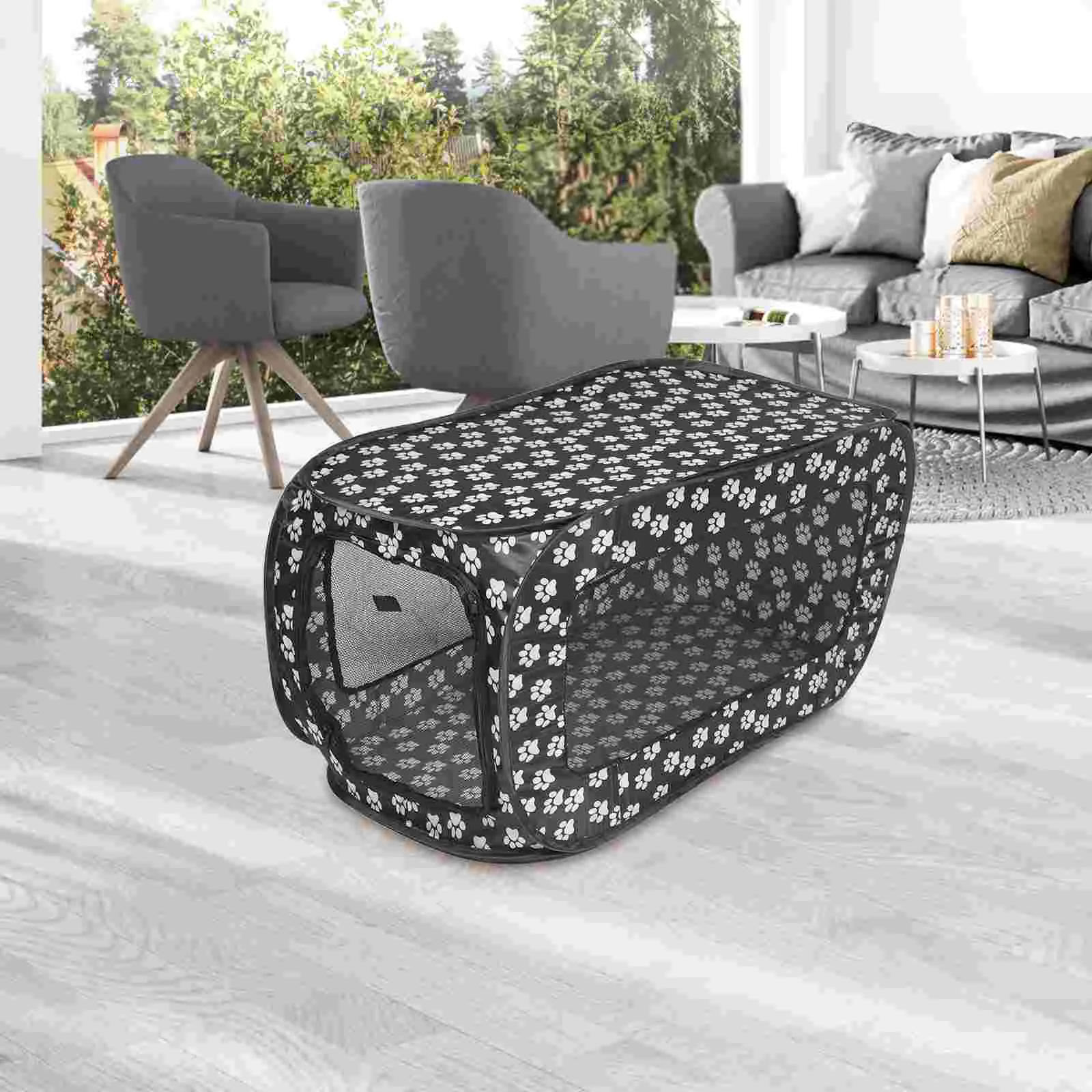 

Tent 600D Oxford Cloth House Cage Cat Sleeping Bed Foldable Fabric Crate Playpen Rectangular Tent for Puppy Kennel