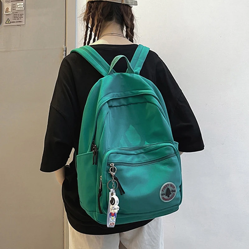 

Новый рюкзак, креативные вместительные школьные ранцы, однотонные женские рюкзаки для студентов колледжа, повседневный клатч, сумка-тоут