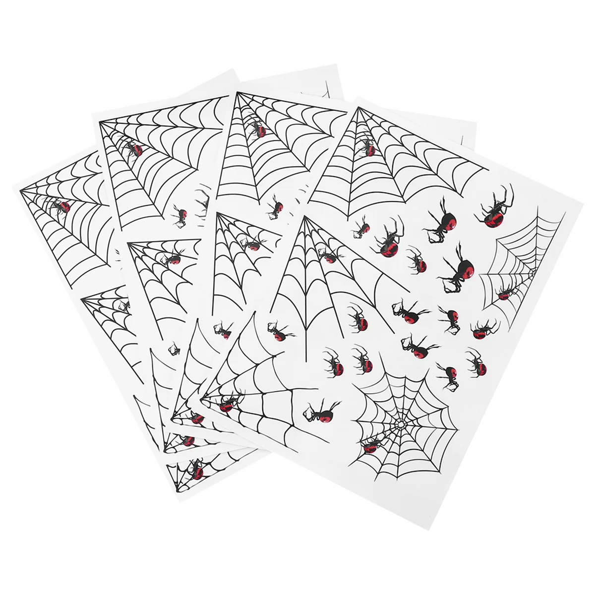 

4pcs Horror Spider Wall Sticker Spiderweb Window Cling Wall Decoration Spider Wall Sticker