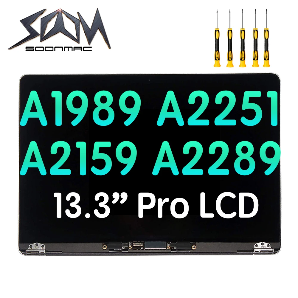 

Новый ЖК-дисплей в сборе A1989 A2159 A2251 A2289 для замены экрана Macbook Pro 13 2018 2019 2020 EMC 3214 3348 3301 3456