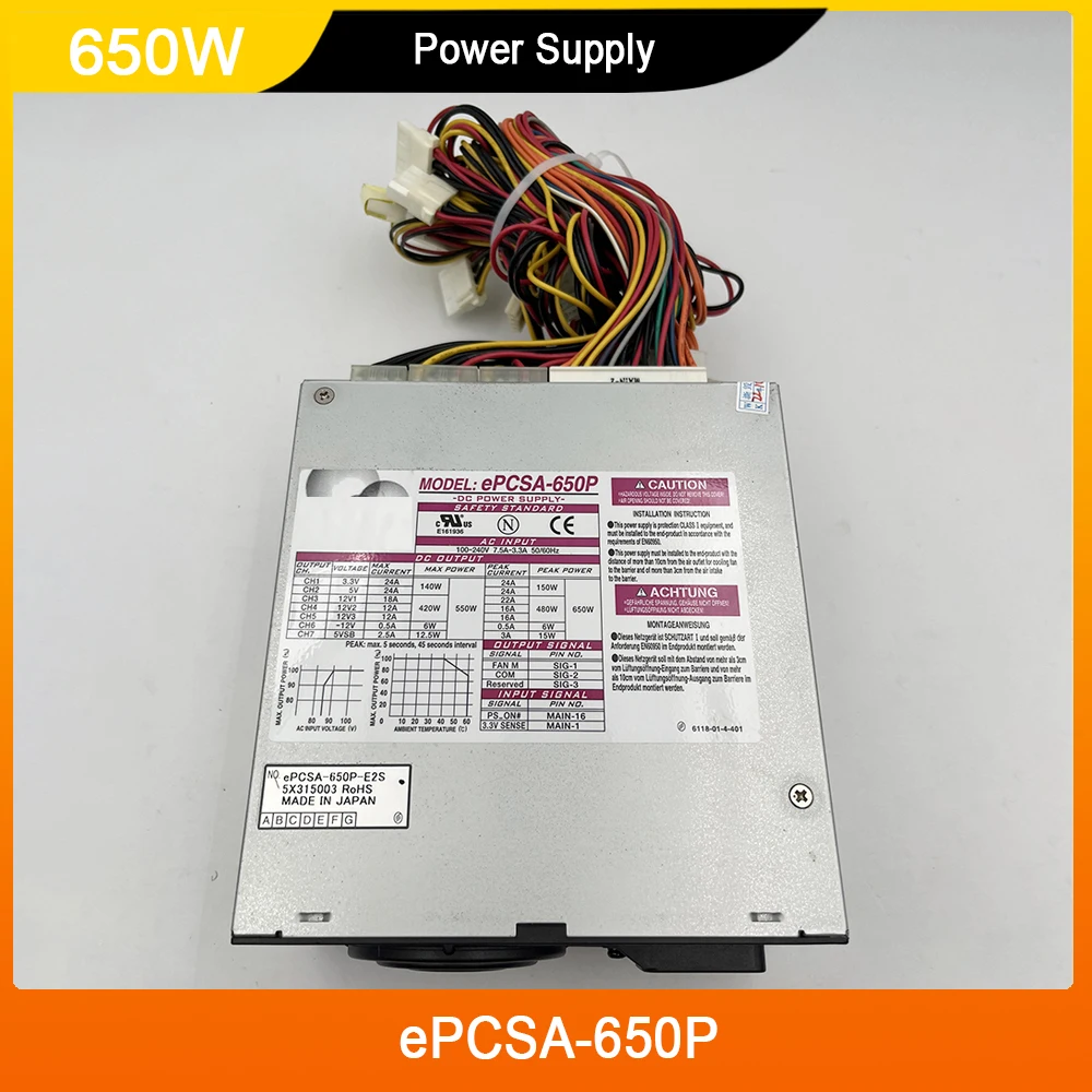 EPCSA-650P для промышленного медицинского источника питания Nipron ePCSA-650P-E2S 650W, высокое качество, быстрая доставка