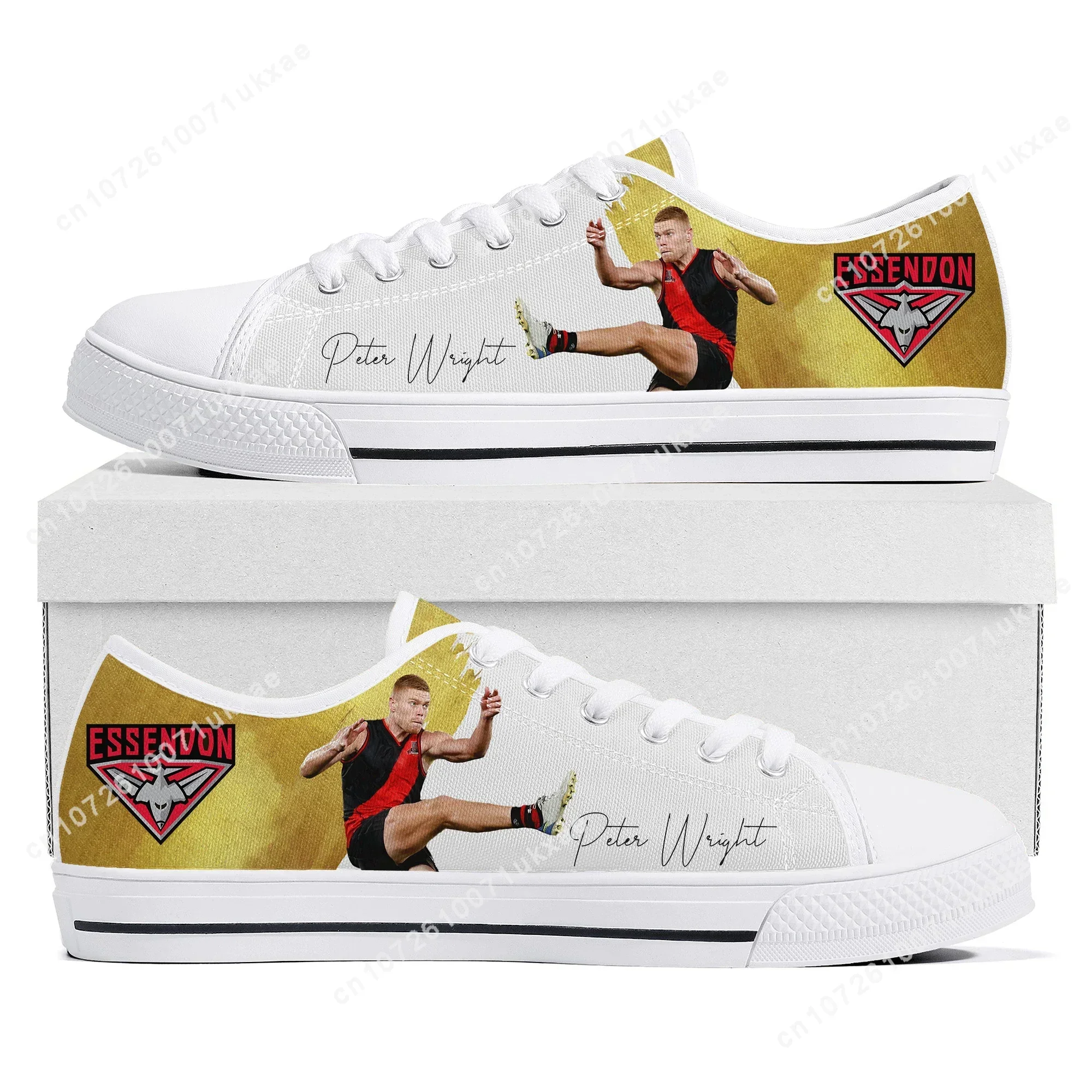 Essendon Bombers Австралийский футбол Низкие кроссовки Мужские женские подростковые