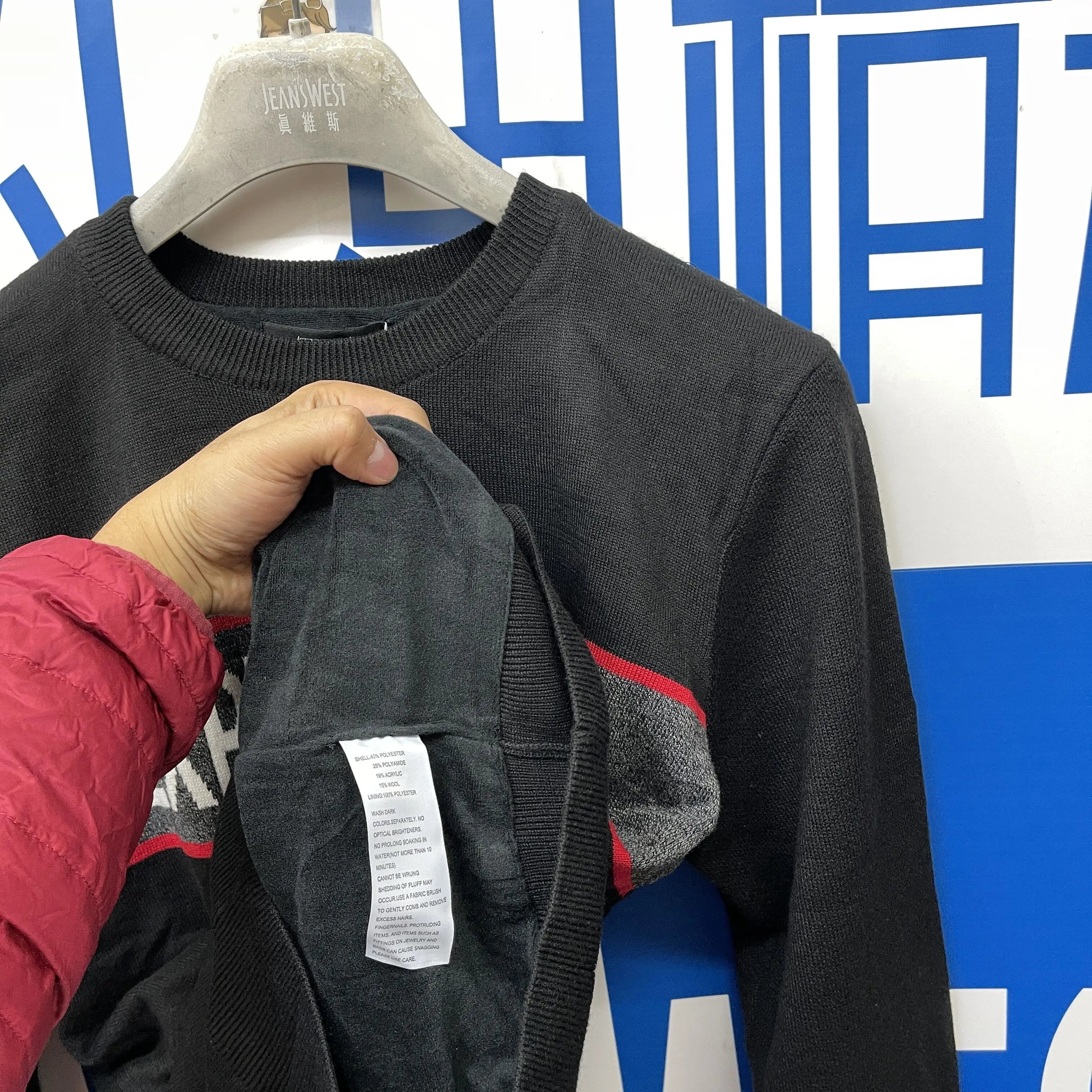 (Physical Store Clearance) Zhenvis 93-9302 Men's Sweater Fleece-lined Thickened Winter Warm Casual New