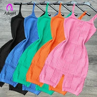 knitted playsuit for women 2022 summer fitness spaghetti straps skinny short jumpsuits sexy night club party one piece overalls