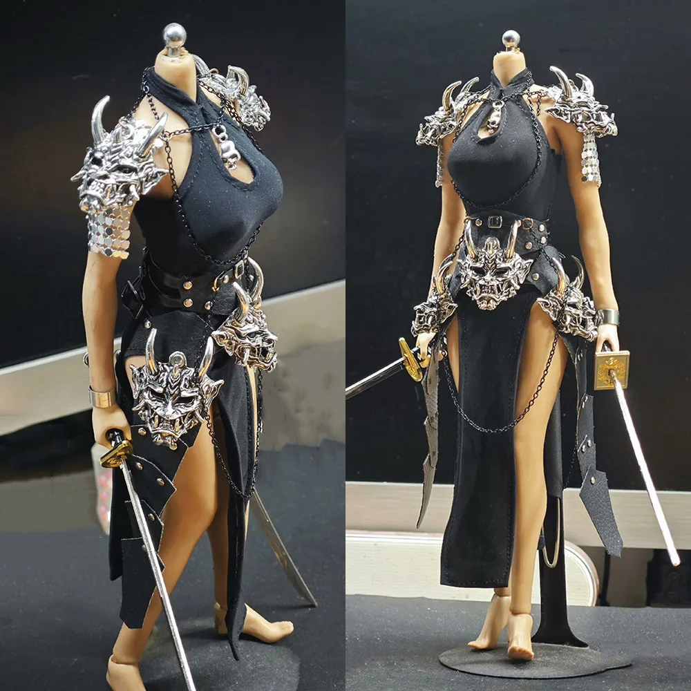 Женское платье в стиле Чонсам без рукавов с высоким разрезом металлическая