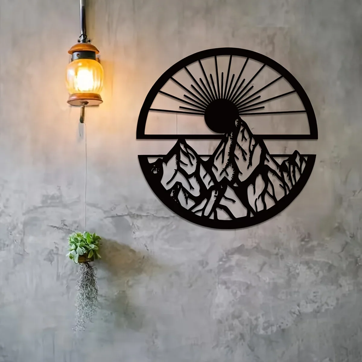 Металлический Горный И Солнцезащитный Диск Настенный Декор Современное Уличное