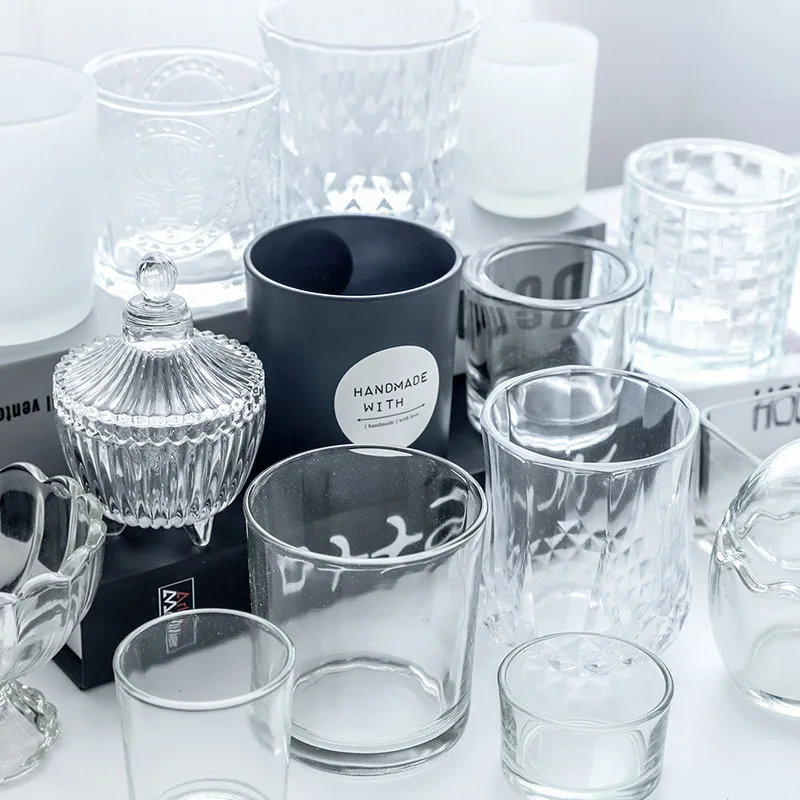 

Creative Gifts DIY Candle Glassware Container Cup Transparent Empty Jar Candle Cup Candle Container Candle Making Supplies