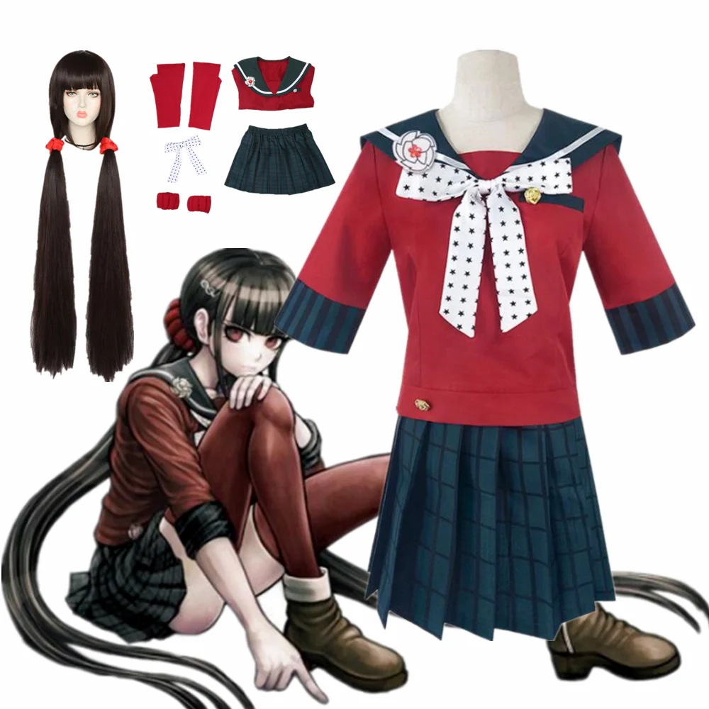 Женский костюм для косплея из аниме Harukawa Maki Danganronpa V3 Killing Harmony школьная форма парик