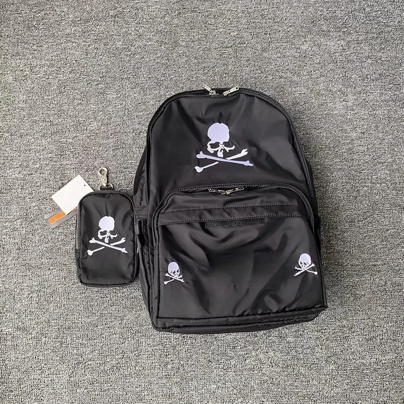 

2023 New MM*J Hip Hop Skull Embroidery Men's Casual Large Capacity 15 Inch Computer Backpack Personalized Fashion School Bag
