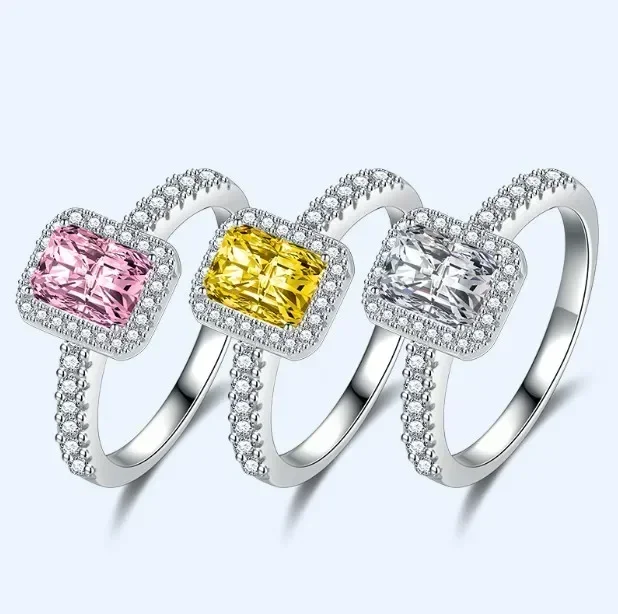 Простое женское кольцо свадебные обручальные украшения изысканный кристалл из