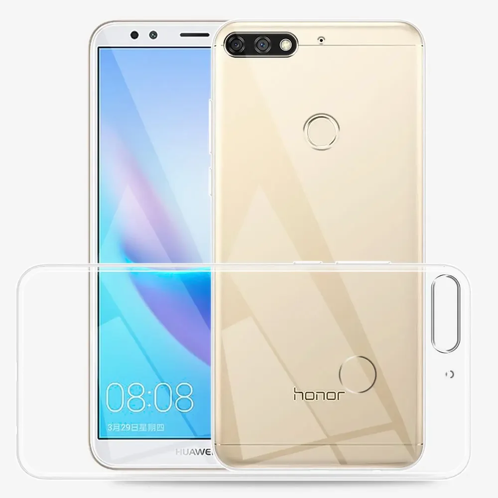 Для Honor 7C 5 99/7C RU 5.7 Чехол прозрачный мягкий силиконовый телефон для 7S 7A Pro Prime 8C 8A Fundas