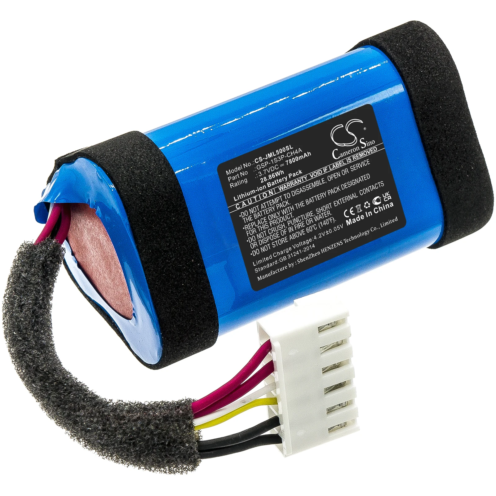 

CS Speaker Battery for JBL Charge 5 JBLCHARGE5BLUAM fits 1AA011NA GSP-1S3P-CH4A 7800mAh/28.86Wh Li-ion 3.70V