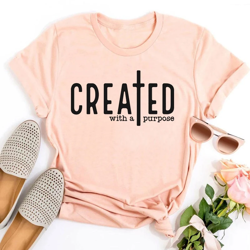 

Created with A Purpose Graphic T Shirts Christian Shirt Love Tops Worthy You Matter Punk Clothes Religious Tee Faith Jesus Top L