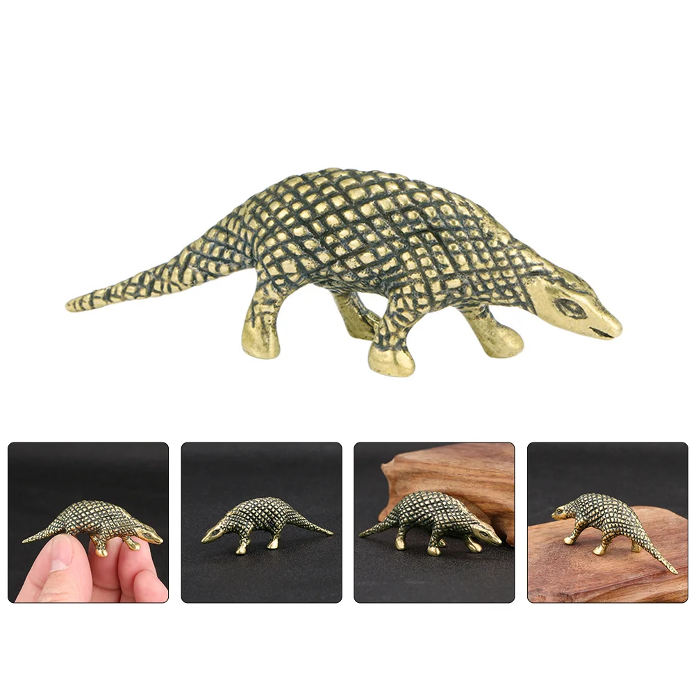 

Decorative Animal Craft Brass Desktop Ornament Brass Pangolin Craft (Golden)