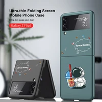 disney cartoon astronaut original phone case cover for samsung galaxy z flip3 folding screen flip all inclusive anti fall case