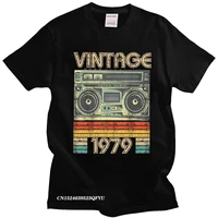 vintage born in 1979 radio men camisas mend cotton tee top streetwear retro 41 years old tshirt birthday camisa streetwear shirt
