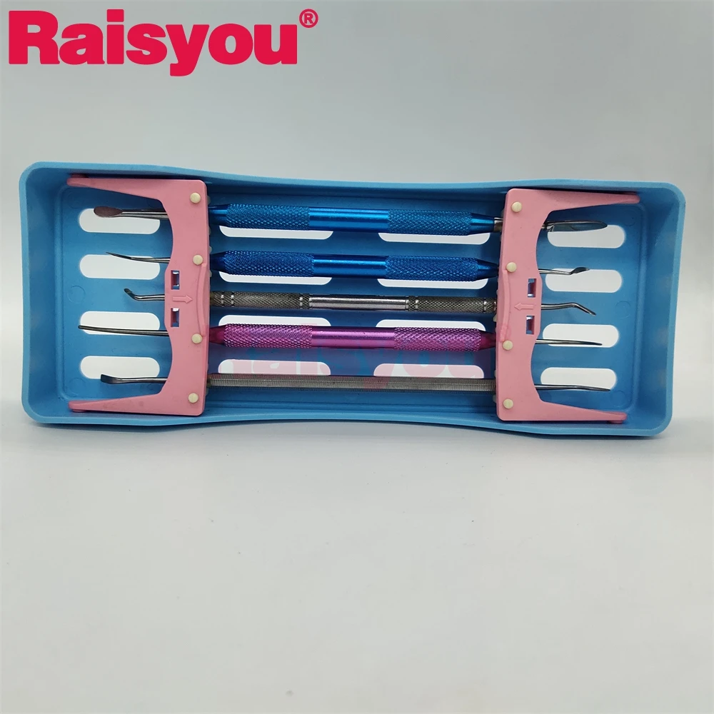 

Dental Sterilization Box Tray Plastic Autoclavable Dental Sterilization Box for 5 Dental Instruments dental odontología