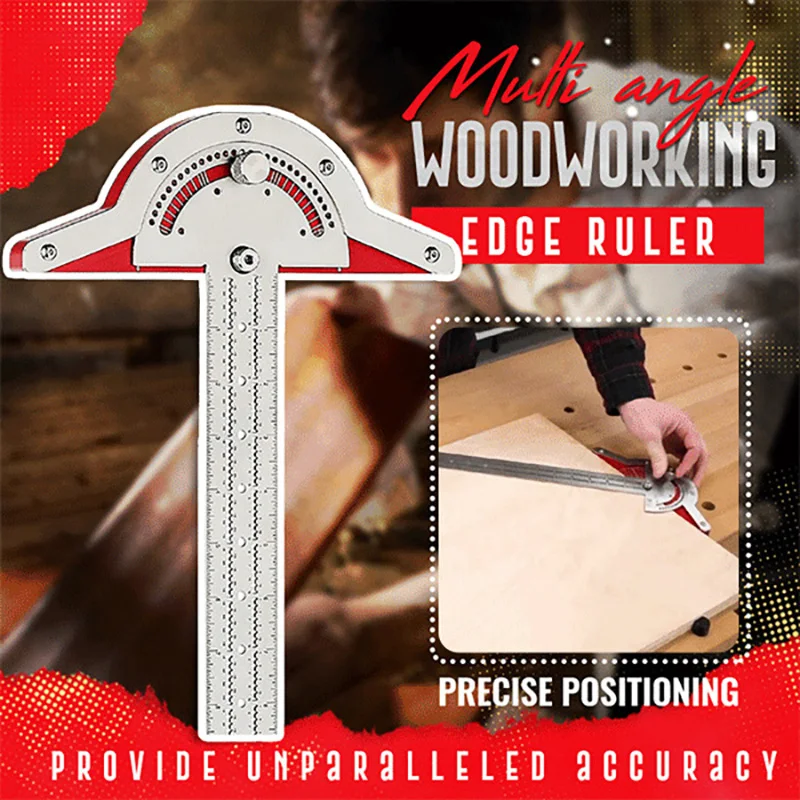 

Ultra Precision Marking Ruler Square T Type Woodworking Scriber Measuring Tool Woodworkers Edge Rule Carpenter Tool