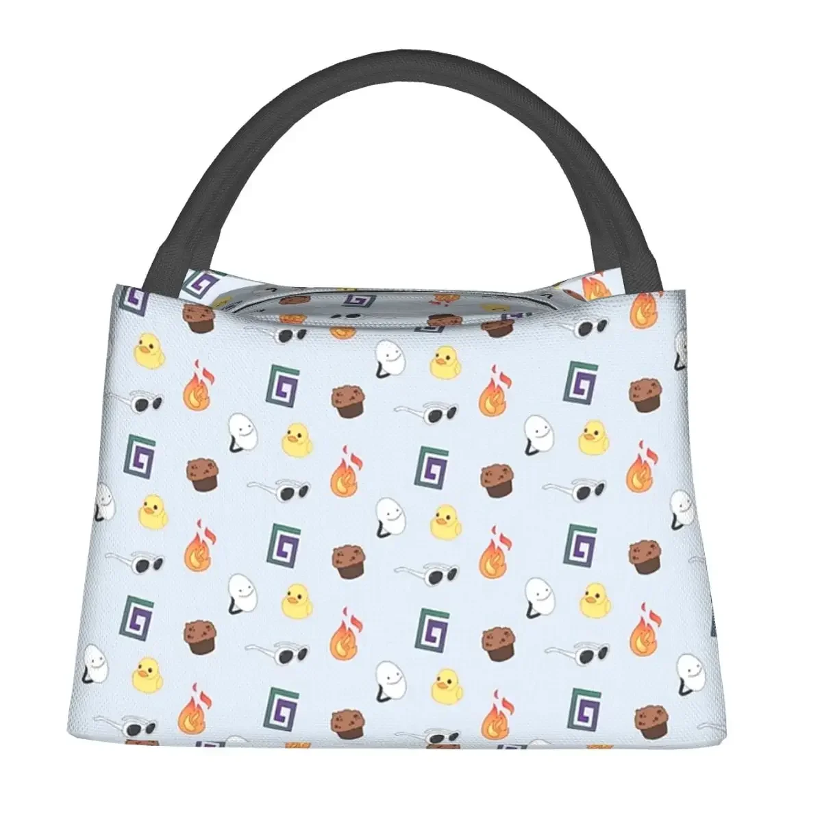 Сумки для обеда с узором BadBoyHalo мальчиков и девочек изолированная коробка бенто