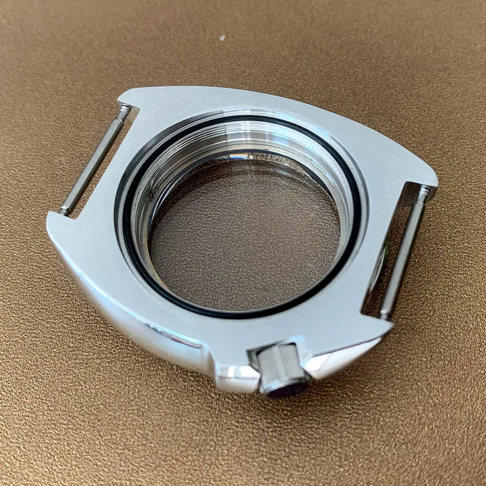 41mm Watch Case Stainless Steel Abalone Ceramic Ring Mineral Glass Fit NH35 NH356 Automatic Movement Watch