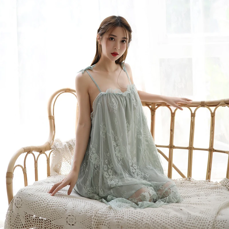 

Пикантная ночная рубашка, шелковая одежда для сна на бретельках, Женское кружевное белье, подарок подружке невесты, пижама, ночная рубашка, ...