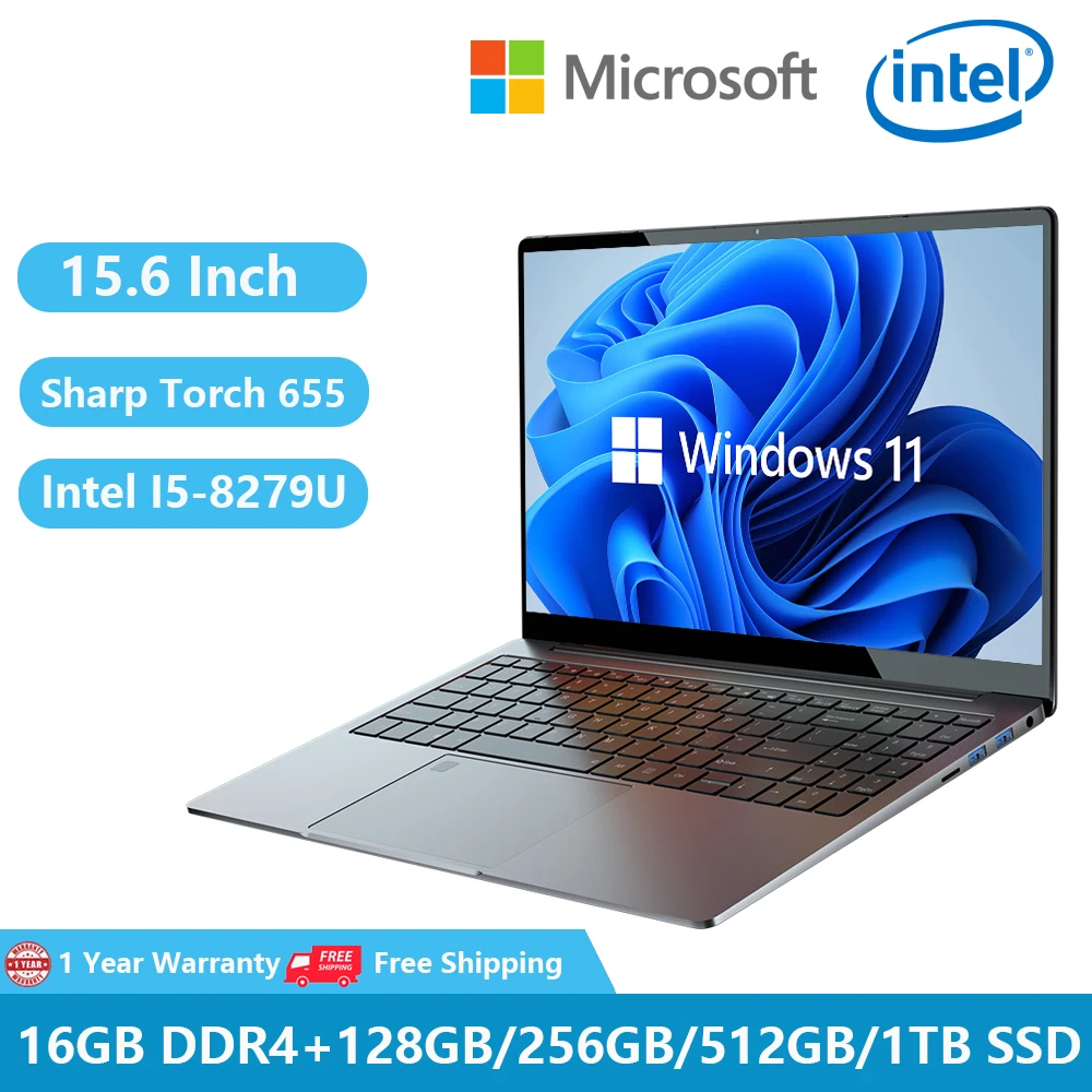2023 металлические ноутбуки Windows 11, Игровые ноутбуки, деловой офисный ультрабук 15,6 дюйма, Восьмиядерный процессор, искусственная кожа, 32 ГБ ОЗУ, 1 ТБ SSD, WIN10