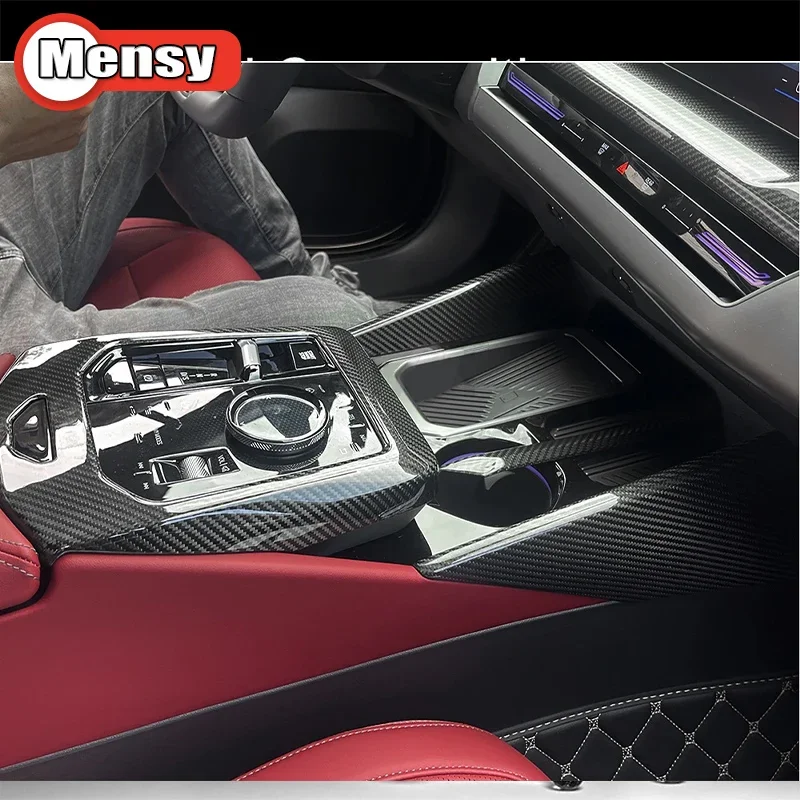 Фото Для BMW 5 серии G60 2024, салон автомобиля, углеродное волокно, приборная панель, центральная консоль, панель, комплекты отделки №4