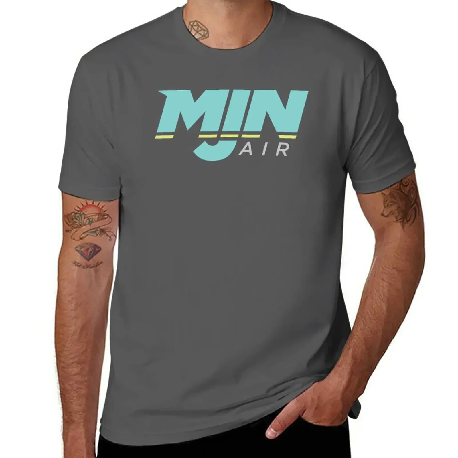 Фото Футболка с логотипом MJN Air, летний топ, дизайнерские рубашки, женская одежда, мужская футболка с графическим рисунком №1