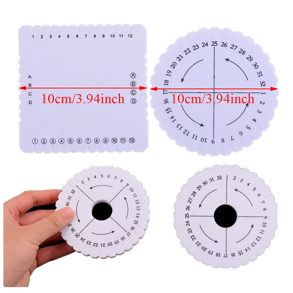 

2 шт. круглый квадратный браслет для вязания Kumihimo диск лоток Плетеный веревочный узел вязание ткацкий ювелирный дизайн доска 2 размера