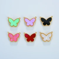 14mm18 5mm color butterfly jewellery making supplies diy necklace earrings pendant clasp chain resin charm bulk items wholesale
