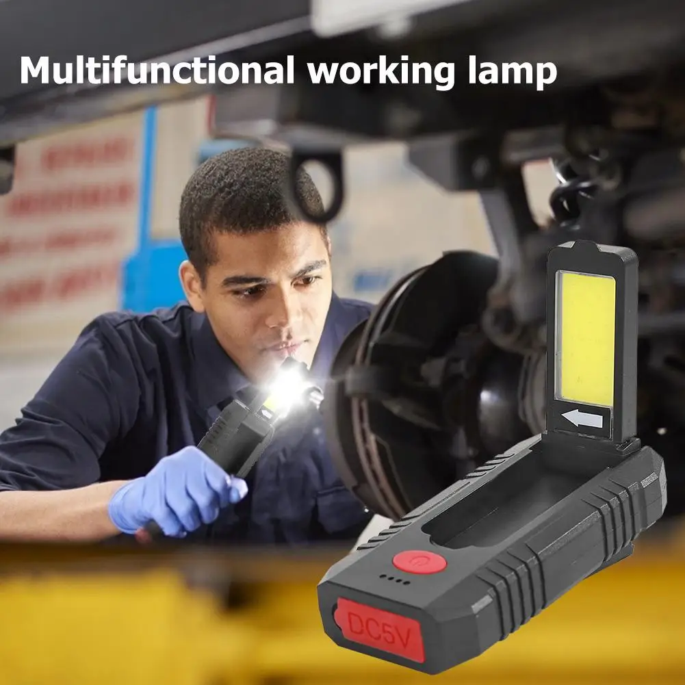 

Rechargeable Working Lamp Portable Antifouling Wear Resistance Durability COB Spotlight Outdoor Camping Emergency Light